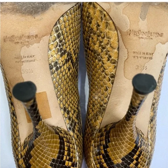 YVES SAINT LAURENT Snakeskin Heels 39.5